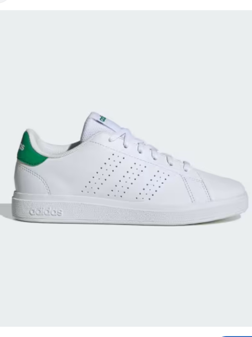 Adidas Advantage 2.0 Boys NWOT White Green Sneakers Size 3